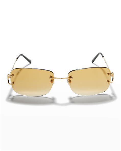 cartier men sunglases|rimless cartier glasses men's.